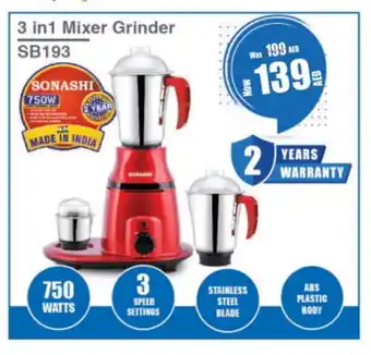 Kenz Hypermarket SONASHI Mixer / Grinder offer