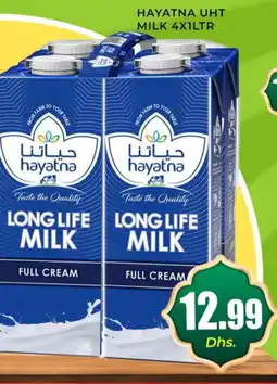 Meena Al Madina Hypermarket HAYATNA Long Life / UHT Milk offer
