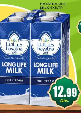 Meena Al Madina Hypermarket HAYATNA Long Life / UHT Milk offer