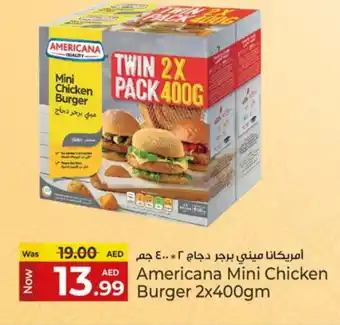 Kenz Hypermarket AMERICANA Chicken Burger offer