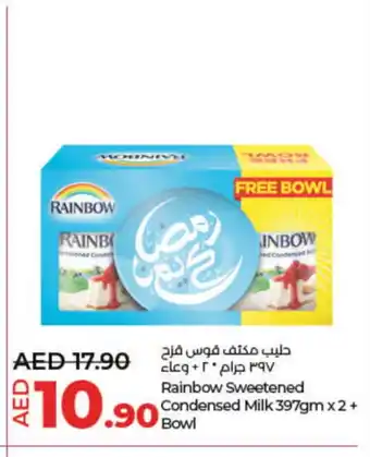 Lulu Hypermarket RAINBOW Condensed Milk offer