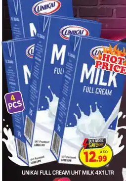 Baniyas Spike Hypermarket UNIKAI Full Cream Milk offer