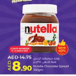 Lulu Hypermarket NUTELLA Chocolate Spread offer