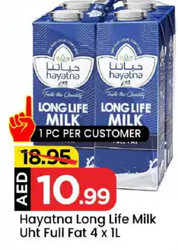 Mark & Save HAYATNA Long Life / UHT Milk offer