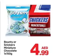 Day To Day Bounty or snickers miniature chocolate offer