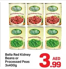 Day To Day Bella red kidney beans or processed peas offer