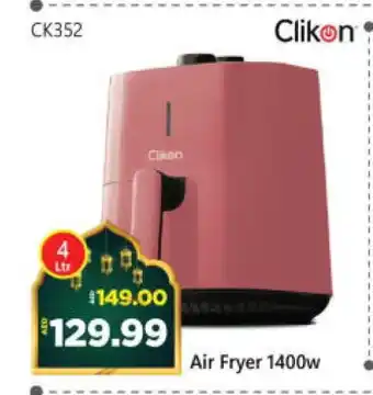 Al Madina Hypermarket CLIKON Air Fryer offer