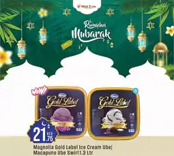 West Zone Supermarket Magnolia gold label ice cream ube macapuno ube swirl offer