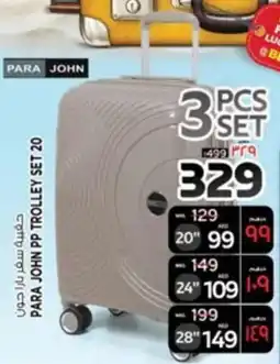 Safari Hypermarket Para john pp trolley set 20 offer