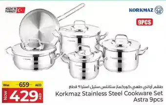 Kenz Hypermarket Korkmaz Stainless Steel Cookware Set Astra offer