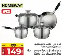 Kenz Hypermarket Homeway Stainless Steel Cookware Set offer