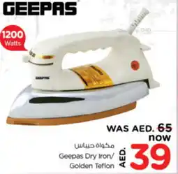 Nesto Geepas Dry Iron/ Golden Teflon offer