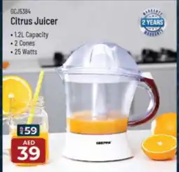 Nesto Geepas Citrus Juicer GCJ5384 offer