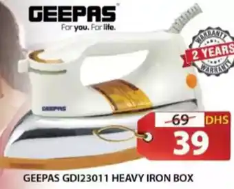 Grand Hyper Market Geepas GD123011 heavy iron box offer