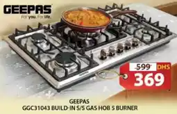 Grand Hyper Market Geepas build-in s/s gas hob 5 burner GGC31043 offer