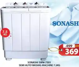 Grand Hyper Market Sonashi semi auto washig machine SWM-7501 offer