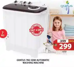 Grand Hyper Market Gratus semi automatic washing machine offer