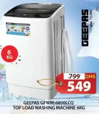 Grand Hyper Market Geepas top load washing machine GFWM-6800LCQ offer