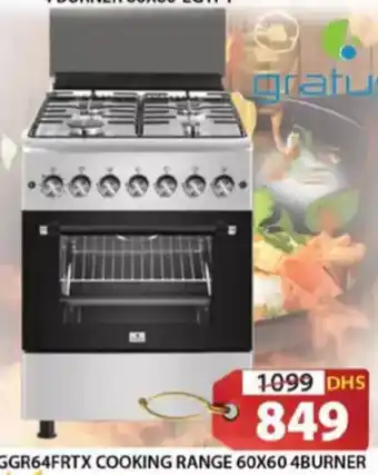 Grand Hyper Market Gratus cooking range 4burner GGR64FRTX offer