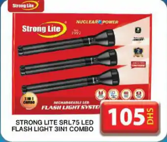 Grand Hyper Market Strong lite  SRL75 LED  flash light 3in1 combo offer