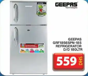 Grand Hyper Market Geepas GRF1856SPN-185 refrigerator D/D offer