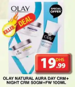 Grand Hyper Market Olay natural aura day CRM+ night CRM 50GM+FW offer