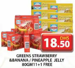 Grand Hyper Market Greens strawberry & banana pineapple jelly offer