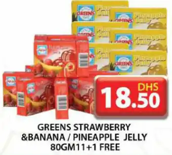 Grand Hyper Market Greens strawberry & banana pineapple jelly offer