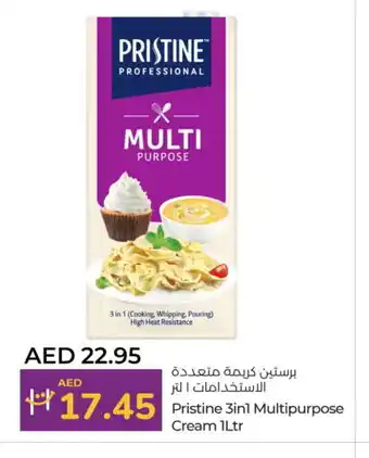 Lulu Hypermarket PRISTINE Whipping / Cooking Cream offer