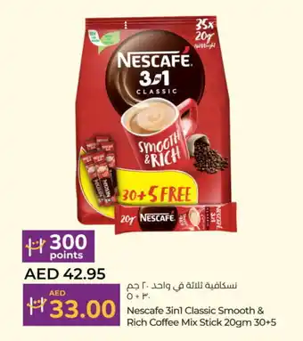 Lulu Hypermarket NESCAFE Coffee 3in1 offer