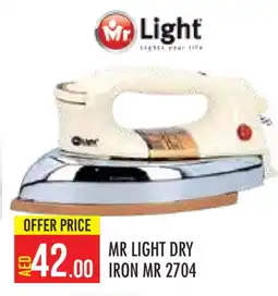 Baniyas Spike Hypermarket MR. LIGHT Ironbox offer