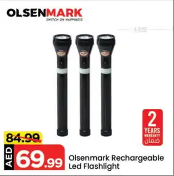 Mark & Save Olsenmark Rechargeable Led Flashlight offer