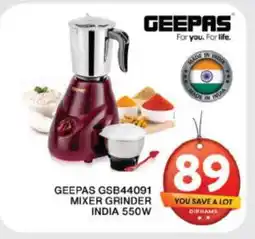 Grand Hyper Market GEEPAS Mixer / Grinder offer