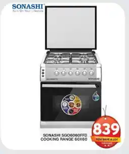 Grand Hyper Market SONASHI Gas Cooker/Cooking Range offer