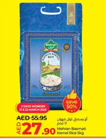 Lulu Hypermarket MEHRAN Basmati / Biryani Rice offer