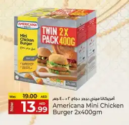 Kenz Hypermarket AMERICANA Chicken Burger offer