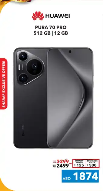 Sharaf DG Huawei pura 70 pro offer