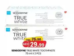 KM Trading Sensodyne true white toothpaste offer