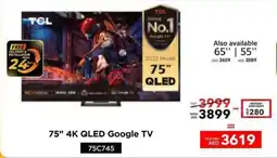 Sharaf DG TCL 4K QLED Google TV 75C745 offer