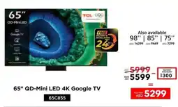 Sharaf DG TCL QD-Mini LED 4K Google TV 65C855 offer