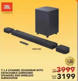 Sharaf DG JBL Channel Soundbar with Detachable Surround Speakers and Wireless Subwoofer offer