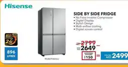 Sharaf DG Hisense Side By Side Fridge offer