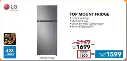 Sharaf DG LG Top Mount Fridge offer