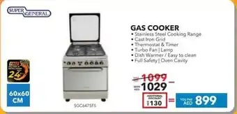 Sharaf DG Super General Gas Cooker offer