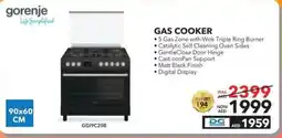 Sharaf DG Gorenje Life Simplified Gas Cooker offer