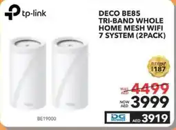 Sharaf DG Tp-link Deco BE85 Tri Band Whole Home Mesh WiFi 7 System offer