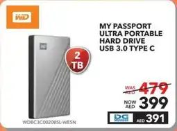 Sharaf DG WD My passport ultra portable hard drive USB 3.0 Type C offer