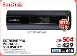 Sharaf DG SanDisk Extreme Pro Portable SSd USB 3.2 offer