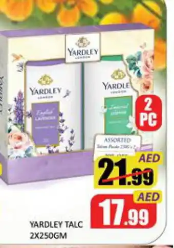 Mango Hypermarket LLC YARDLEY Talcum Powder offer