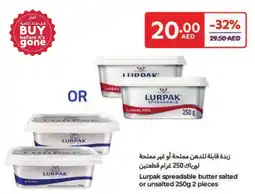 Carrefour Lurpak spreadable butter salted or unsalted offer